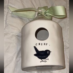 Rae Dunn m stamped round chirp birdhouse OG VHTF RARE